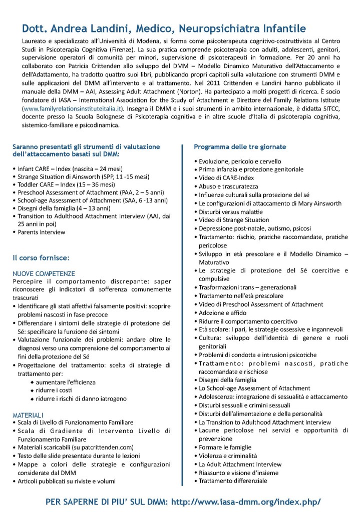 Attaccamento e Psicopatologia Milano
